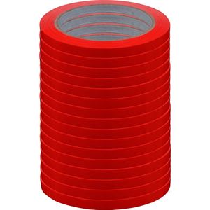 16 rollen Zakkensluiter tape - PVC tape - Sluittape - Sluitplakband - Rood 16 stuks - 9mm x 66 meter - DULA