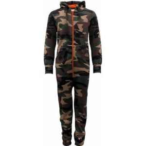 Camouflage onesie - maat 122/128 - Legerprint huispak