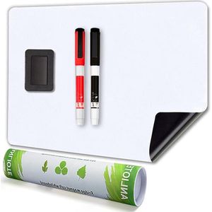 Whiteboard A3 Stain Resistant Magnetic Memo Board for Kitchen-Weekly Planner-Kids and Adults-Writing Board-Marker Pens-Eraser. Whiteboard