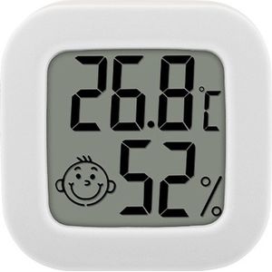 4cm Mini Thermometer - Digitaal Binnen - Wit - Huisthermometer