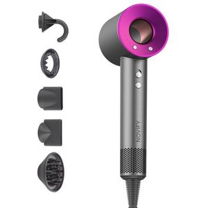 NOVIFY - Fohn - Fohnborstel - 1600W - Met 5 Opzetstukken - AI Heat Control