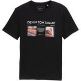 TOM TAILOR Denim Heren T-shirt met foto-print, 29999 - Black, XXL
