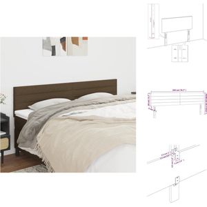 vidaXL Hoofdbord Classic - Houten poten - Verstelbare hoogte - Comfortabele ondersteuning - Bedonderdeel