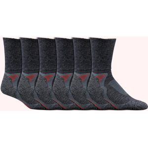 Wandelsokken | Merinowol | Altijd warme voeten | Antraciet | 6 paar