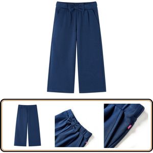 Kinderbroek wijde pijpen 140 marineblauw Kinderbroek - Jongen - Blauwe Broek - Jeans - Vrijetijdsbroek