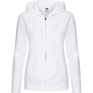 Fruit Of The Loom Vrouwen Dames-Fit sweatshirt met capuchon (Wit)