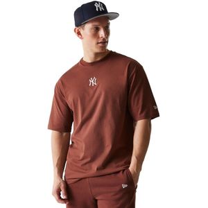 New Era Mlb Midi Le Oversized New York Yankees T-shirt Met Korte Mouwen Bruin L Man
