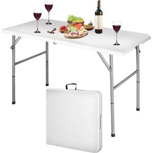 Opvouwbare Campingtafel - Weerbestendig - Tuintafel en Biertafel - 120 x 60 cm - Slechts 8 kg - Multifunctioneel