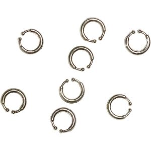 Partychimp Nep Piercings Voordeelverpakking 12 Stuks voor bij Carnavalskleding Heren Carnavalskleding Dames Carnaval Accessoires Verkleedaccessoires - Zilver - 12 Stuks