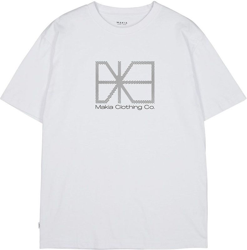 Makia Flagline T-shirt Met Korte Mouwen Wit S Man