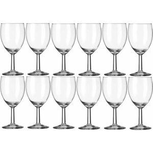 12x Wijnglazen voor rode wijn 200 ml Gilde - 20 cl - Rode wijn glazen - Wijn drinken - Wijnglazen van glas