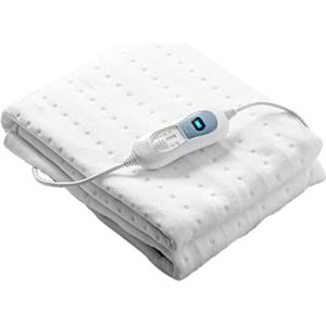 Elektrische bovendeken 1 persoons - Electrische bovendeken 1 persoons - Elektrische knuffeldeken - Elektrische fleece deken - 150 x 80 cm - Wit