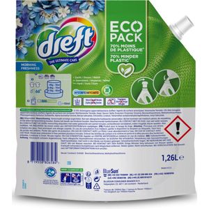 Dreft Vloeibaar Wasmiddel Ochtendfris Navulverpakking 28 Wasbeurten 1,26 liter