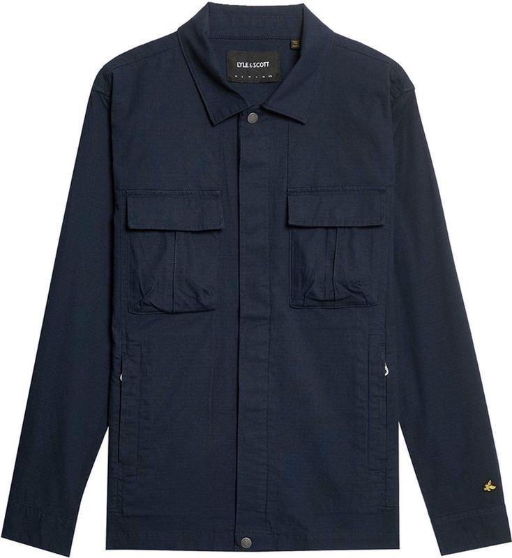 Lyle & Scott - Ripstop Overshirt - Donkerblauw - Heren