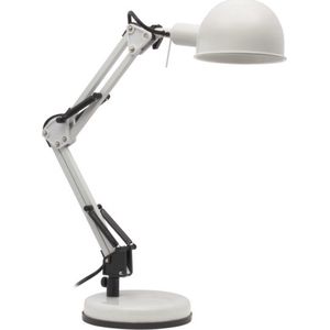 Kanlux PIXA Bureaulamp 1x40W Wit + Wipschakelaar 19300