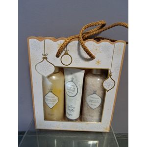 geschenk set vrouwen verjaardag - moeder dag - leuk geschenk - kado - kerst geschenk vanille - douche gel - badzout - hand en nagelcreme