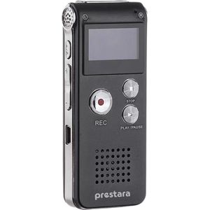 Prestara - Professionele Digitale Voice Recorder – Draagbare Dictafoon met 560 Uur Opnamecapaciteit en Kristalhelder Geluid!