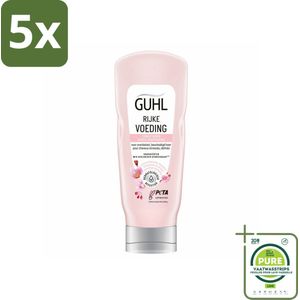 5 x Guhl - Conditioner - Rijke Voeding - 200 ml - Grootverpakking - Haar Conditioner - Droge Haren - Beschadigd Haar - Haar Herstel - Monoi Olie