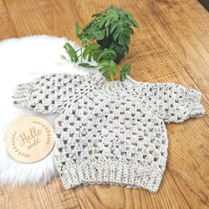 Happy Bebie | Baby | Trui | Kraamkado | Gehaakt | Handmade