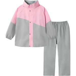 Waterdicht pak voor kinderen | Regenjas met capuchon en broek | Geschikt voor jongens en meisjes van 8-14 jaar