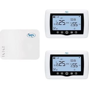 Slimme thermostaat draadloos met wifi bediening - 2 zones via internet - verwarmingssystemen pompen magneetventielen - TuyaSmart app - hysterese 02 graden C