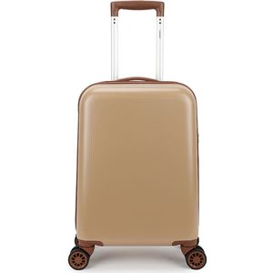 Decent Retro Handbagage Koffer 55 cm Beige Brown