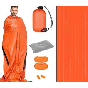 Survival Slaapzak - Noodzaklamp - Reddingsdeken herbruikbaar - Waterdicht - Ultralicht - Hittebestendig - Koudebescherming - Outdoor kamperen - Wandelen