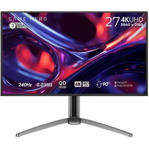 GAME HERO® 27 inch 4K QD-OLED 0.03 ms Gaming Monitor - 240Hz