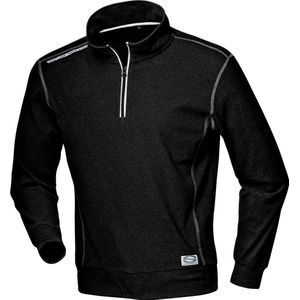 SIR SAFETY MOLESKIN Half Zip Werktrui HEREN Veiligheidstrui Zwart - Reflecterend - Polyester Elastaan