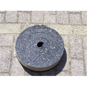 Granulaat rubber op rol - Zonnepaneel rubber - Strook 100 mm x 10 mm - 10 Meter op rol - Geluiddempend - Isolerend - 100% gerecycled rubber