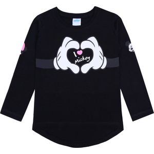 Zwart shirt met lange mouwen - DISNEY Minnie Mouse / 110 cm