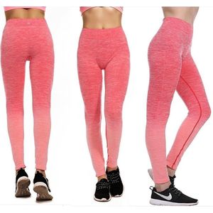 Fitness/Yoga legging - Fitness legging - LOUZIR sport legging Stretch - squat proof - OMBRE Rood Maat S