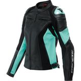 Dainese Racing 4 Lady Leather Jacket Black Acqua Green 44 - Maat - Jas