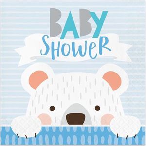 Papieren servetjes voor BABY SHOWER set BEAR / Babyshower geboorte feest / Feestartikel babyshower / servetjes beer