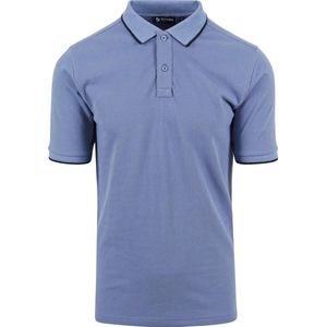 Suitable - Respect Polo Tip Ferry Blauw - Regular-fit - Heren Poloshirt Maat L