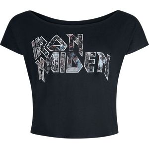 Iron Maiden Logo T-shirt zwart XL Katoen - Band merch, Bands