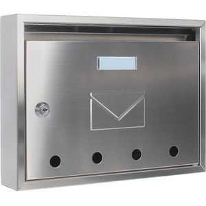 Rottner Brievenbus Imola RVS |24x32x6cm|Inworp 29,5 x 2 cm|