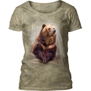 Ladies T-shirt Resting Brown Bear S