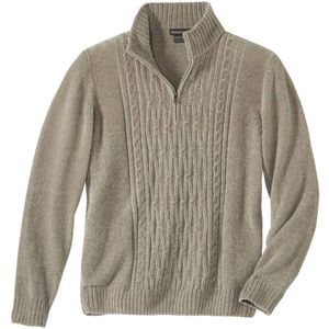 ATLAS FOR MEN - Schipperstrui van chenilletricot - Heren - Verkrijgbaar in grote maten - L