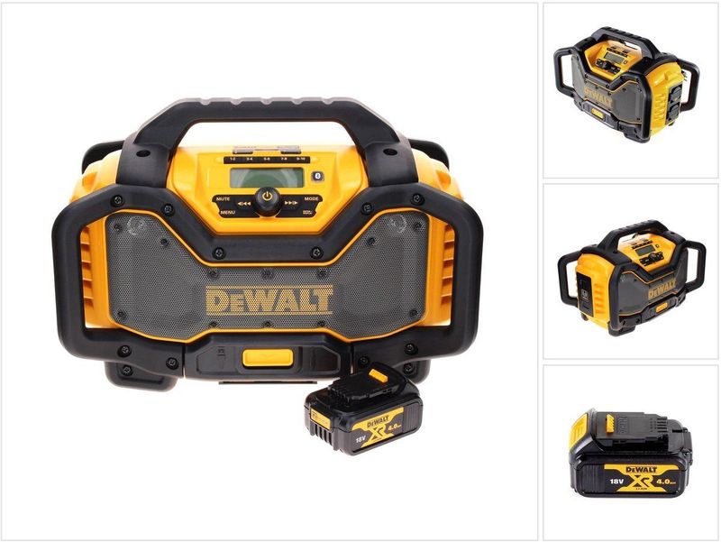 DeWalt DCR 027 N - Batterij Radio - Geel - DAB+ 10.8-18.0 V - Inclusief 1x 4.0 Ah Batterij