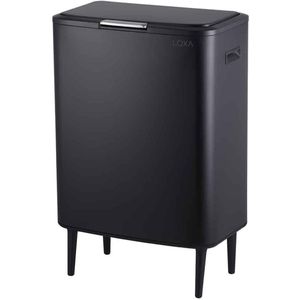 LoXa - Prullenbak Venice - 60L - 1 Compartiment - Drukdeksel - Soft-Close - Vingerafdrukvrij - Elegant Design