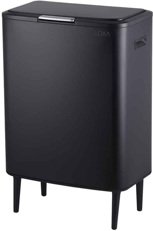 LoXa - Prullenbak Venice - 60L - 1 Compartiment - Drukdeksel - Soft-Close - Vingerafdrukvrij - Elegant Design