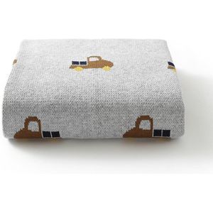 Pretty Panda - wiegdekentje Vrachtwagens - super zacht biokatoen - anti allergeen - handig voor de wieg maar ook onderweg!