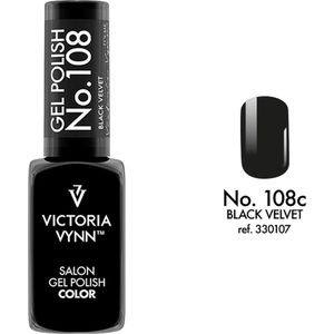 Victoria Vynn – Salon Gelpolish 108 Black Velvet - zwart - gel polish - gellak - nagels - nagelverzorging - nagelstyliste - uv / led - nagelstylist - callance