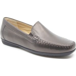 Sioux - Damen Mokassin Slipper - Lammleder - Beige - Gummisohle