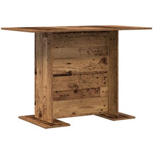 vidaXL - Eettafel - Oud - Hout - 110x60x75 - cm - Bewerkt - Hout