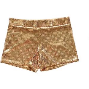 Gouden Pailletten Short - Dames Korte Broek - Glitter Goud