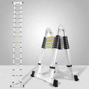 Telescopische Aluminium Ladder 5 Meter - Uitschuifbare Ladder voor Binnen en Buiten