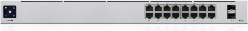Ubiquiti - UniFi USW-16-POE - Netwerkswitch - 16 poorten - 42W PoE