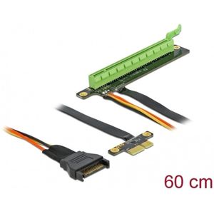 Riser -kaart PCI Express X1 tot X16 met flexibele kabel 80 cm